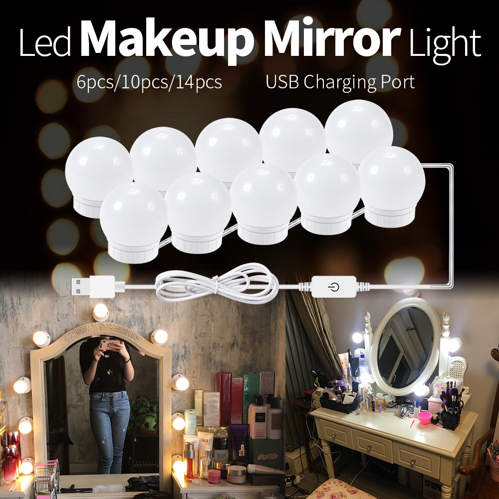 Zenvyra Glow — Dimmable LED Mirror Light String