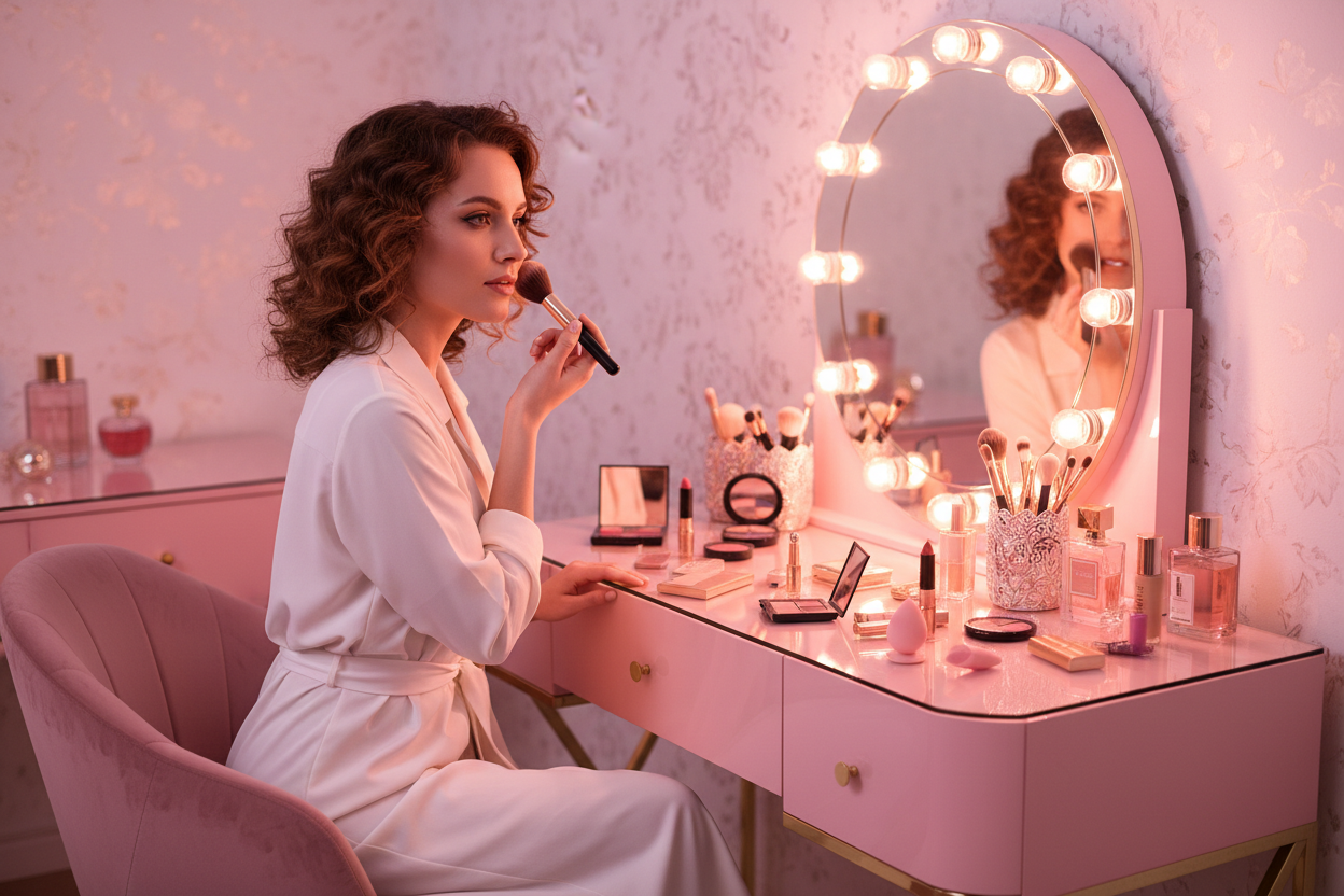 Beautiful Lady Pink Vanity